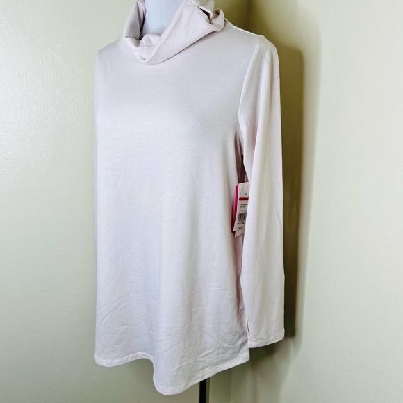 NWT ADYP Turtleneck Top Sweater MEDIUM Light Pink Jersey Knit Pullover Modern - Picture 2 of 9